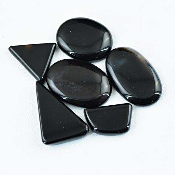 gemsmore:Amazing Natural Black Onyx Untreated Loose Gemstone Lot