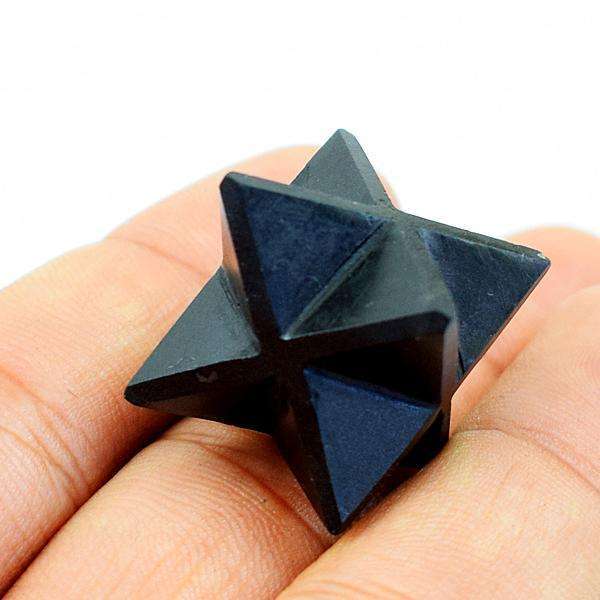 gemsmore:Amazing Natural Black Spinel Healing Merkaba