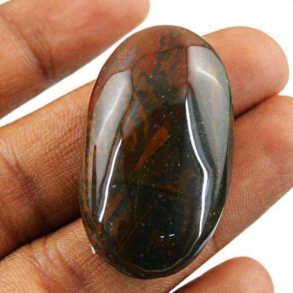gemsmore:Amazing Natural Bloodstone Oval Shape Untreated Loose Gemstone