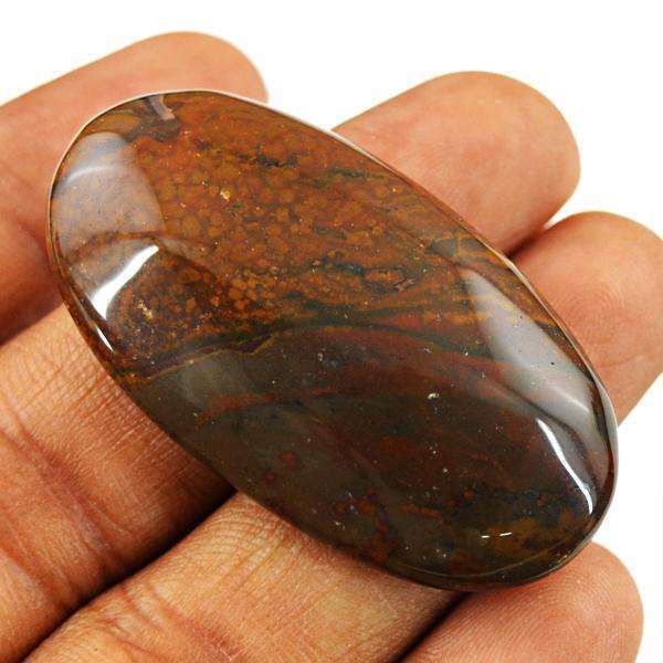 gemsmore:Amazing Natural Bloodstone Oval Shape Untreated Loose Gemstone