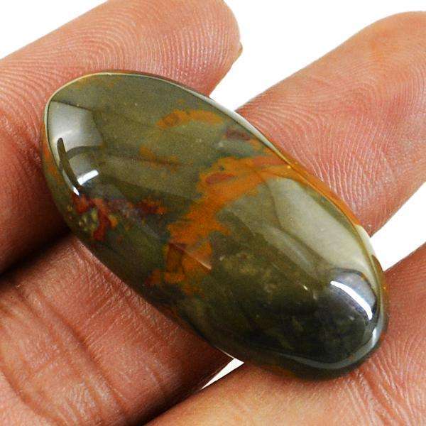 gemsmore:Amazing Natural Bloodstone Oval Shape Untreated Loose Gemstone