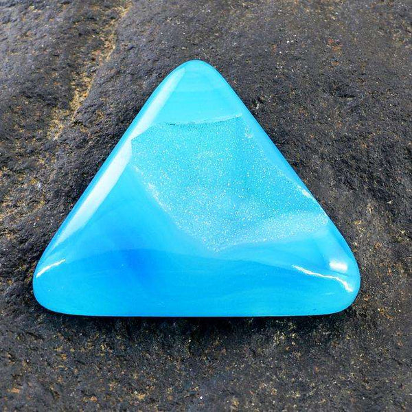 gemsmore:Amazing Natural Blue Druzy Onyx Untreated Loose Gemstone