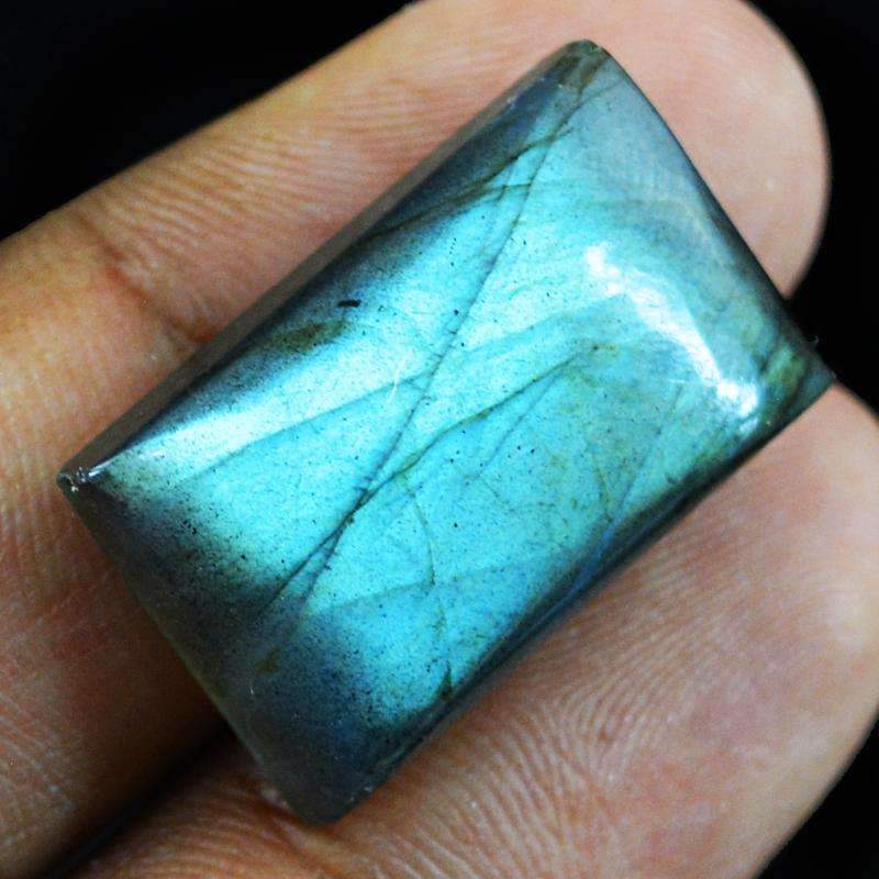 gemsmore:Amazing Natural Blue Flash Labradorite Gemstone Rectangular Shape