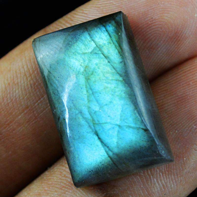 gemsmore:Amazing Natural Blue Flash Labradorite Gemstone Rectangular Shape