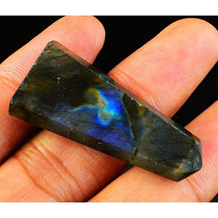 gemsmore:Amazing Natural Blue Flash Labradorite Healing Wand