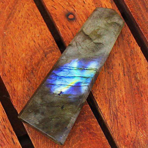 gemsmore:Amazing Natural Blue Flash Labradorite Healing Wand