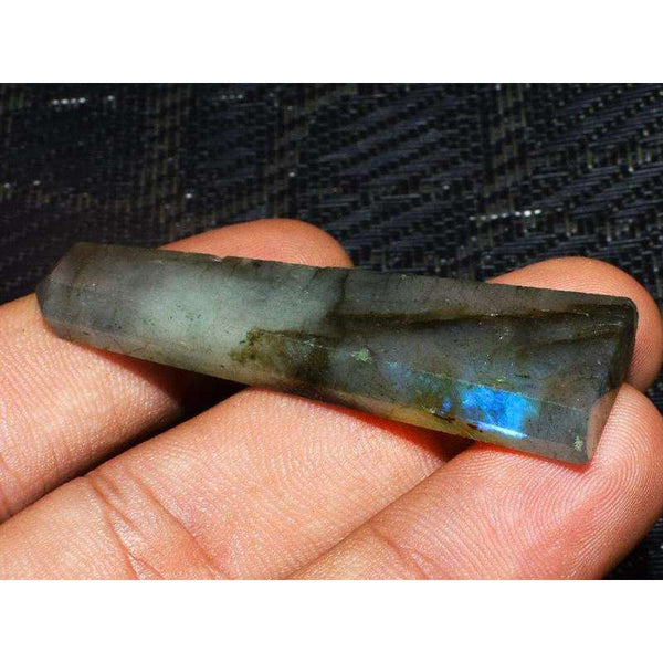 gemsmore:Amazing Natural Blue Flash Labradorite Healing Wand