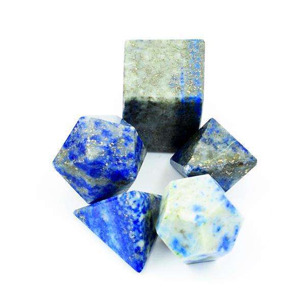 gemsmore:Amazing Natural Blue Lapis Lazuli Healing Pyramid Lot