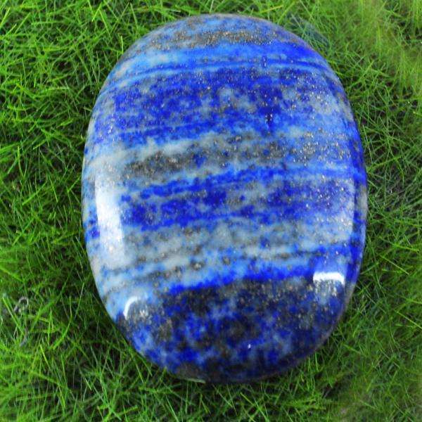 gemsmore:Amazing Natural Blue Lapis Lazuli Oval Shape Loose Gemstone