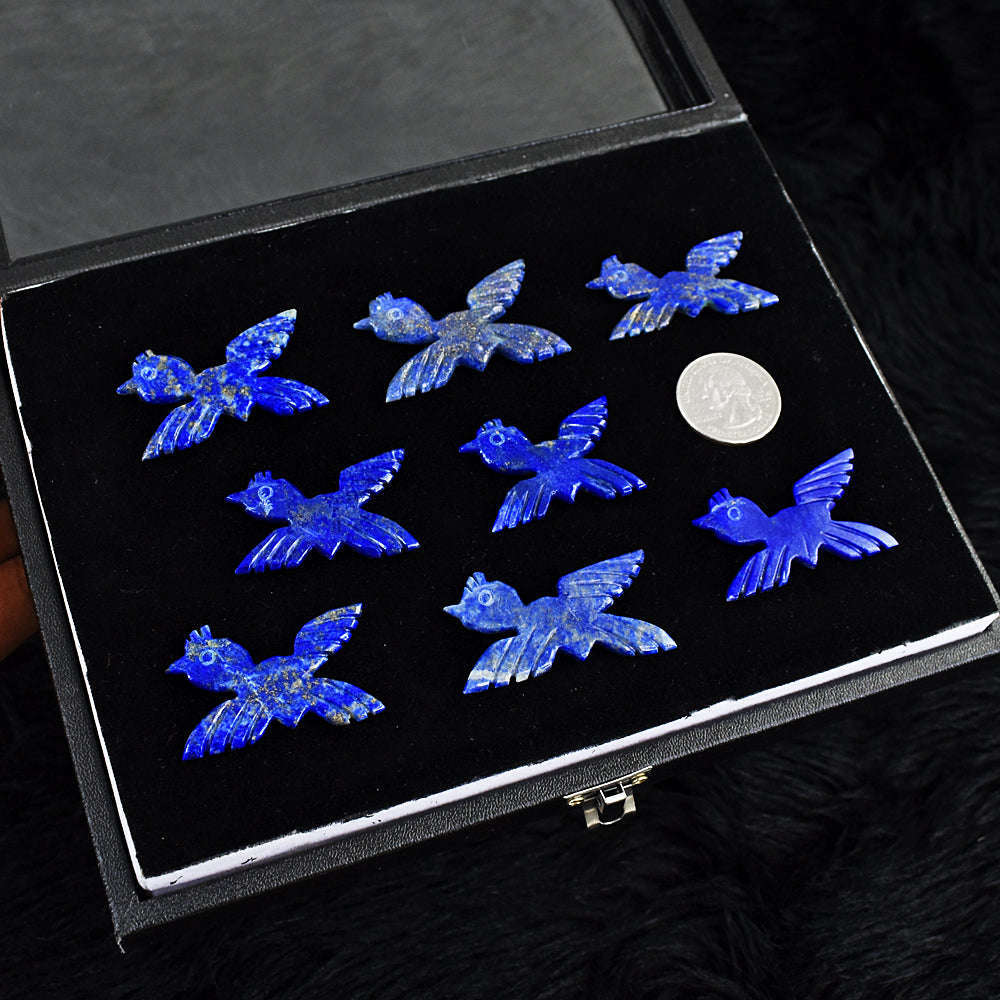 gemsmore:Amazing Natural Blue Lapis Lazuli Untreated Bird Cabochon