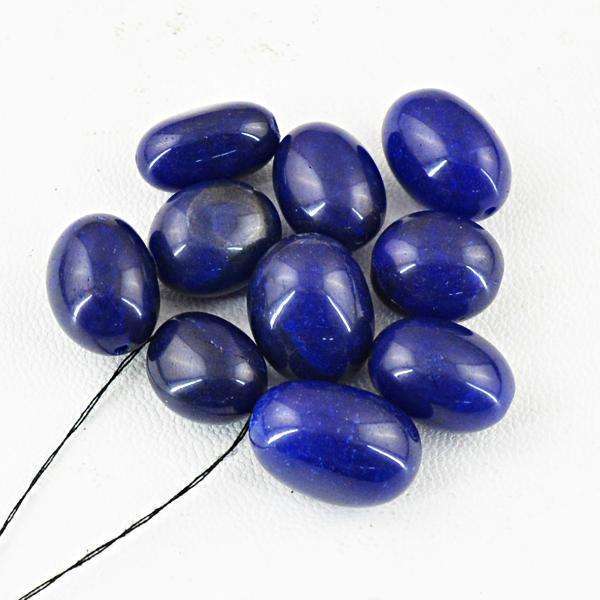 gemsmore:Amazing Natural Blue Onyx Drilled Beads Lot