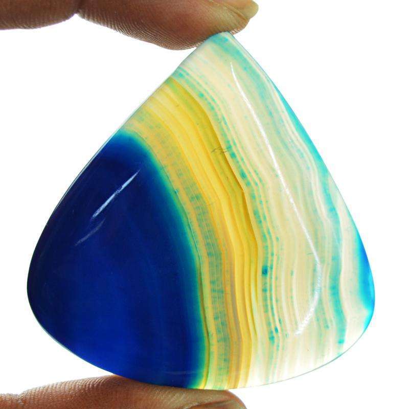 gemsmore:Amazing Natural Blue Onyx Pear Shape Untreated Loose Gemstone