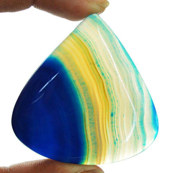 gemsmore:Amazing Natural Blue Onyx Pear Shape Untreated Loose Gemstone