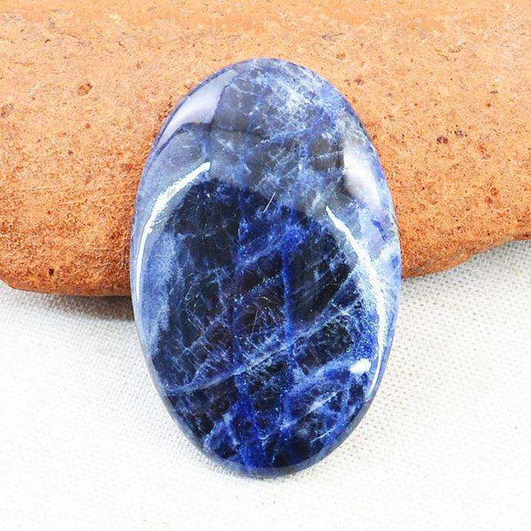 gemsmore:Amazing Natural Blue Sodalite Gemstone Oval Shape