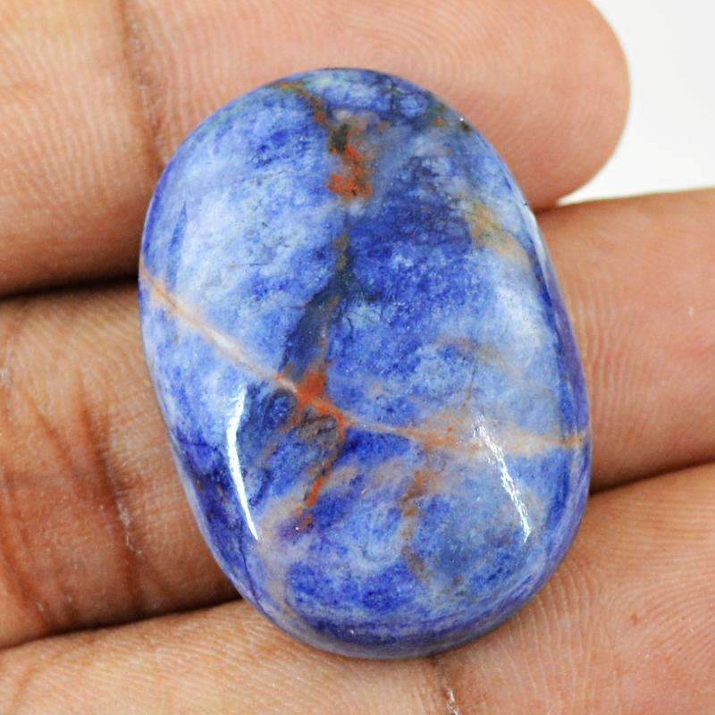 gemsmore:Amazing Natural Blue Sodalite Gemstone Oval Shape