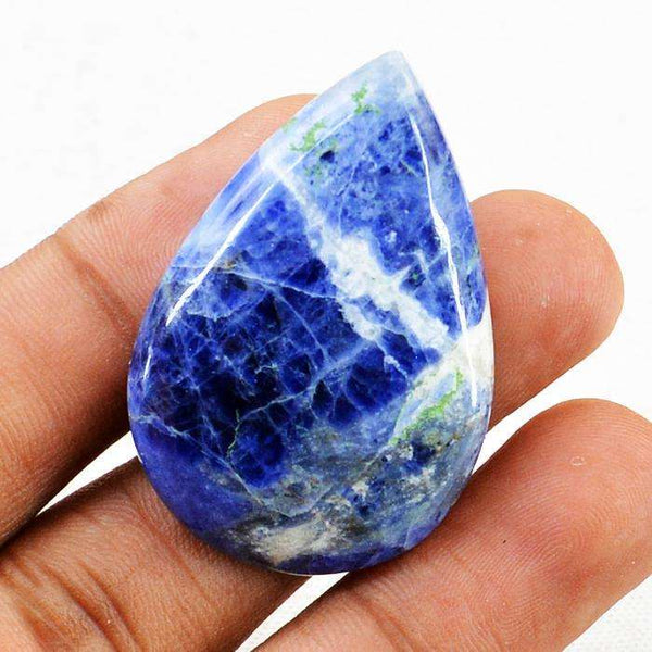 gemsmore:Amazing Natural Blue Sodalite Gemstone Pear Shape Loose Gemstone
