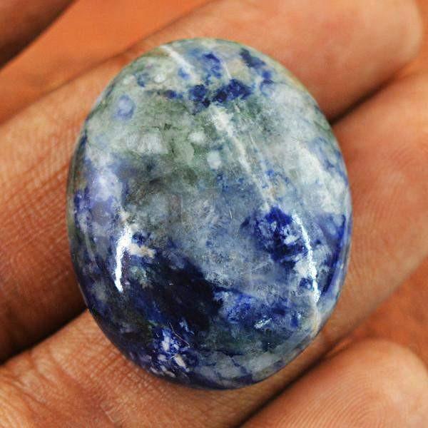gemsmore:Amazing Natural Blue Sodalite Oval Shape Loose Gemstone
