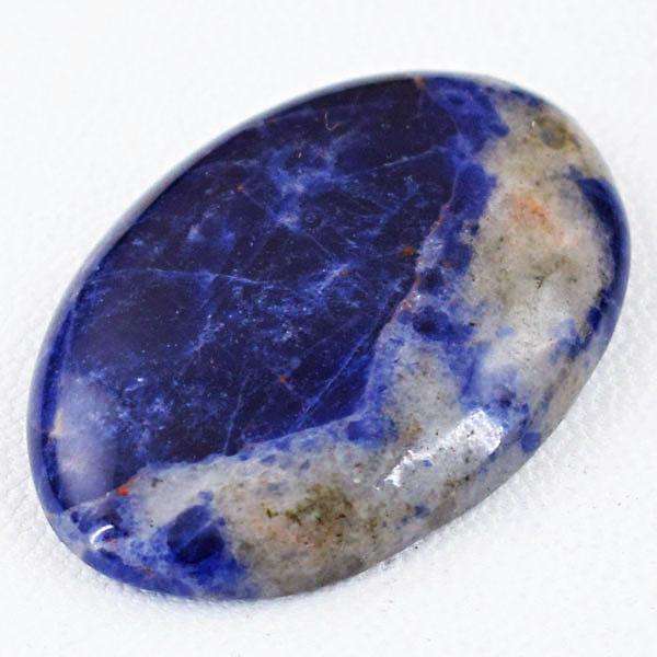 gemsmore:Amazing Natural Blue Sodalite Oval Shape Untreated Loose Gemstone