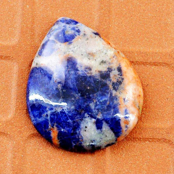 gemsmore:Amazing Natural Blue Sodalite Pear Shape Loose Gemstone
