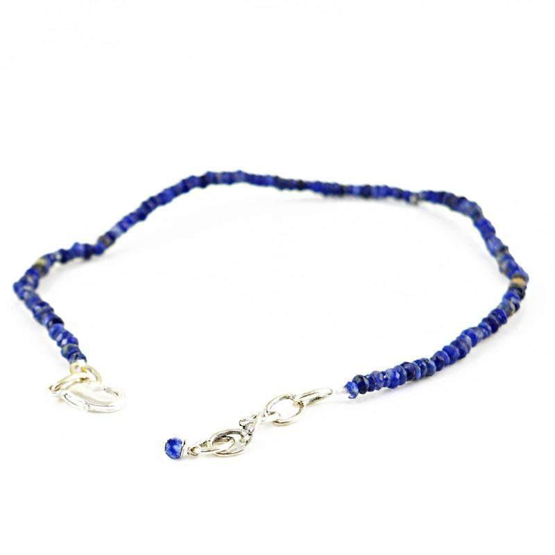gemsmore:Amazing Natural Blue Tanzanite Bracelet Round Faceted Beads