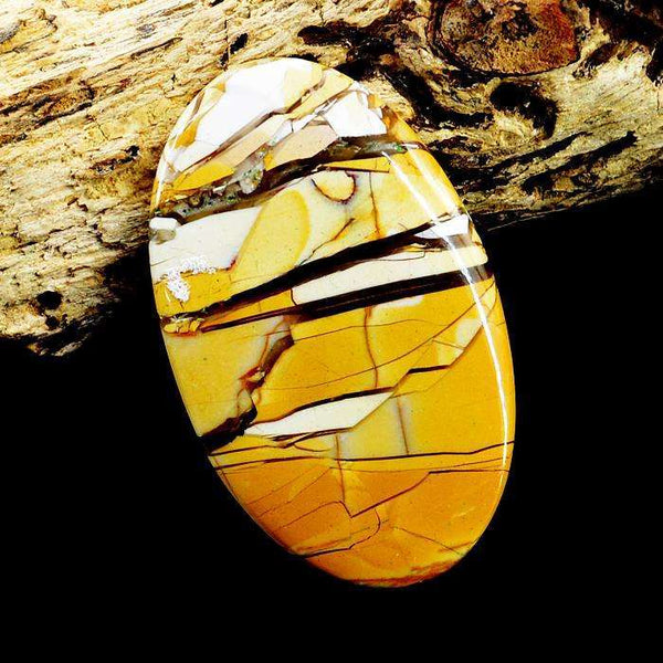 gemsmore:Amazing Natural Brecciated Mookaite Oval Shape Untreated Loose Gemstone