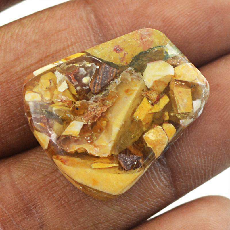 gemsmore:Amazing Natural Brecciated Mookaite Untreated Loose Gemstone