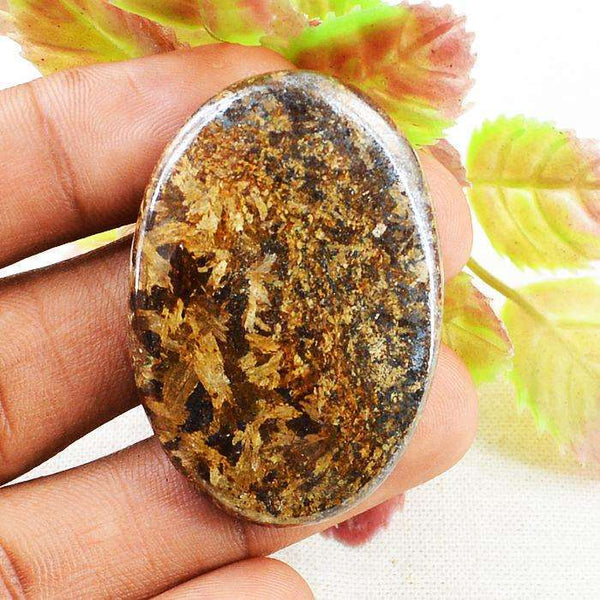 gemsmore:Amazing Natural Bronzite Oval Shape Untreated Loose Gemstone