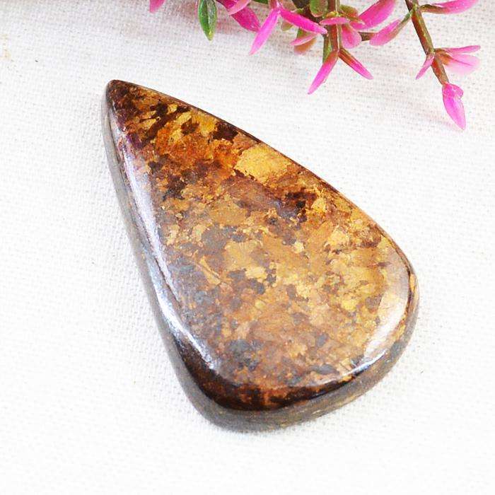 gemsmore:Amazing Natural Bronzite Pear Shape Untreated Loose Gemstone