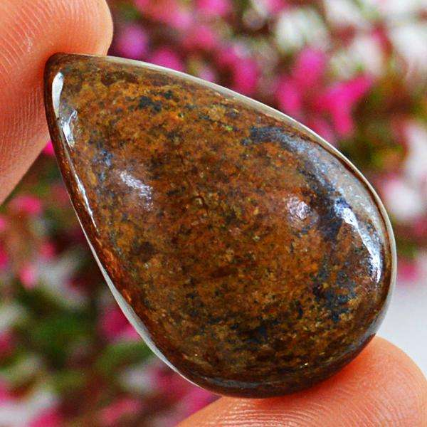 gemsmore:Amazing Natural Bronzite Pear Shape Untreated Loose Gemstone