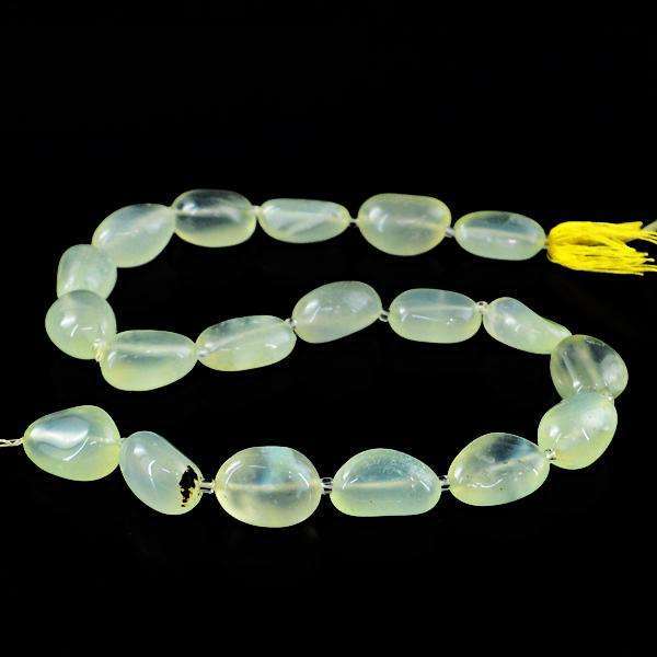 gemsmore:Amazing Natural Chalcedony Drilled Beads Strand