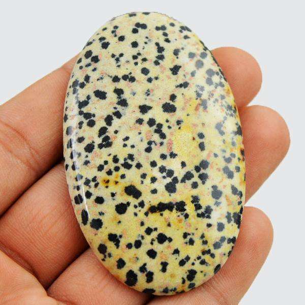 gemsmore:Amazing Natural Dalmatian Jasper Oval Shape Loose Gemstone