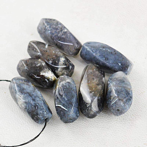 gemsmore:Amazing Natural Dendrite Opal Beads Lot - Drilled