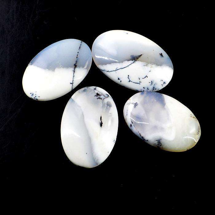 gemsmore:Amazing Natural Dendrite Opal Oval Shape Loose Gemstone Lot