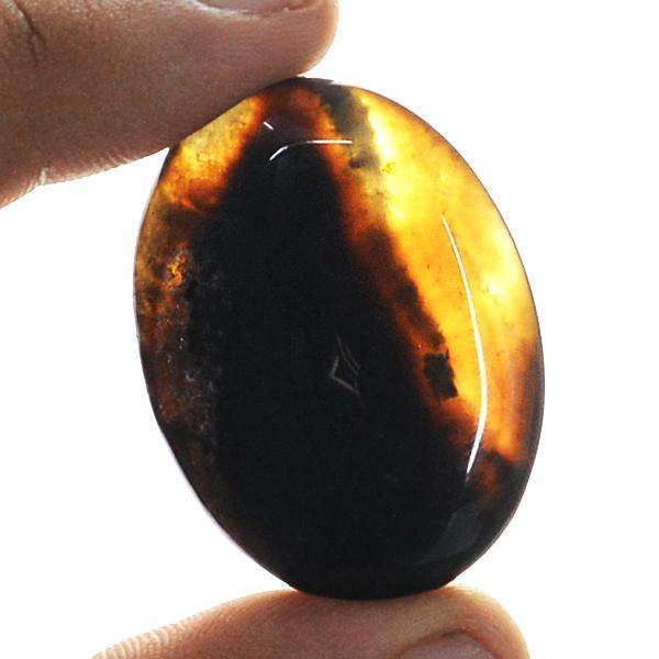 gemsmore:Amazing Natural Druzy Onyx Oval Shape Untreated Loose Gemstone