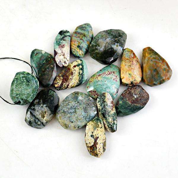 gemsmore:Amazing Natural Faceted Bloodstone Drilled Beads Lot