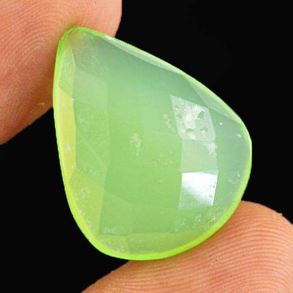 gemsmore:Amazing Natural Faceted Chalcedony Pear Shape Untreated Loose gemstone