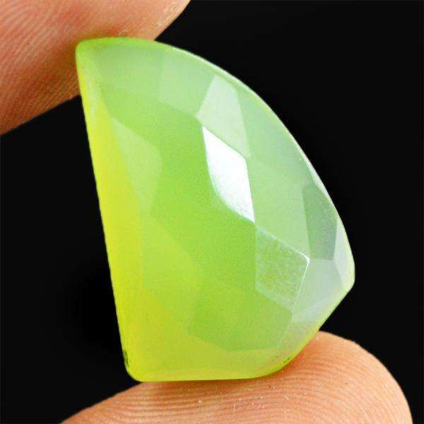 gemsmore:Amazing Natural Faceted Chalcedony Untreated Loose gemstone