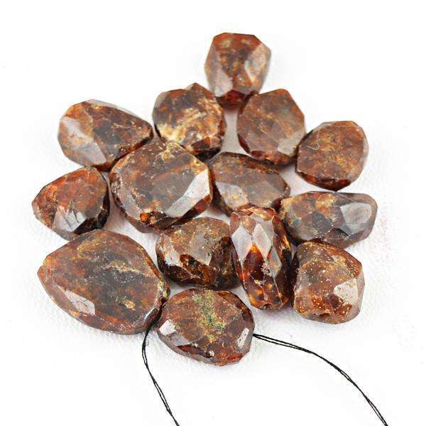 gemsmore:Amazing Natural Faceted Garnet Drilled Beads Lot