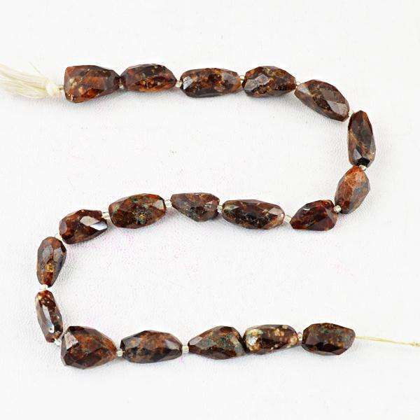 gemsmore:Amazing Natural Faceted Indian Opal Drilled Beads Strand