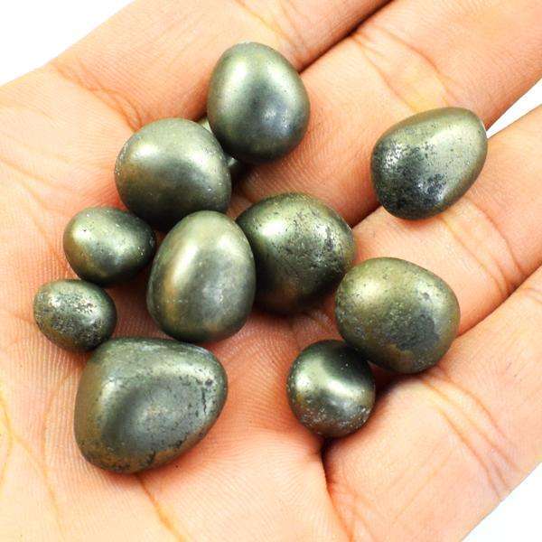 gemsmore:Amazing Natural Golden Pyrite Beads Lot