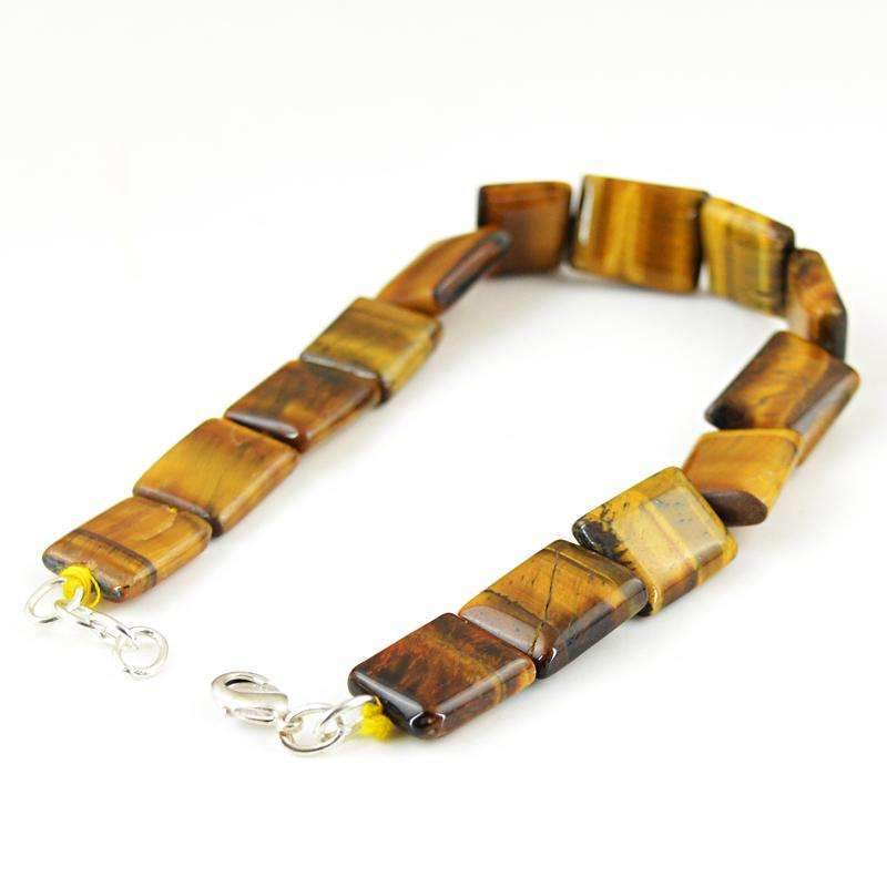 gemsmore:Amazing Natural Golden Tiger Eye Beads Bracelet