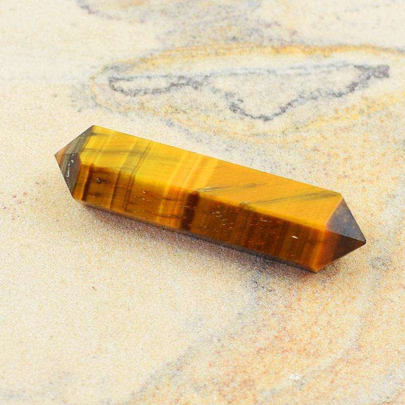 gemsmore:Amazing Natural Golden Tiger Eye Crystal Healing Point