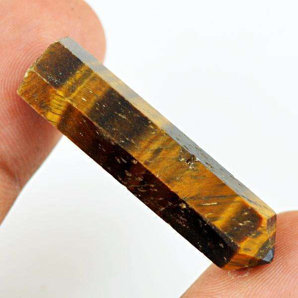 gemsmore:Amazing Natural Golden Tiger Eye Crystal Healing Point