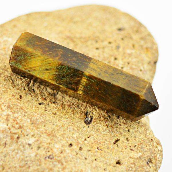gemsmore:Amazing Natural Golden Tiger Eye Crystal Healing Point