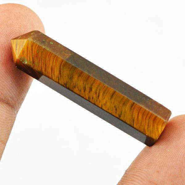 gemsmore:Amazing Natural Golden Tiger Eye Crystal Healing Point