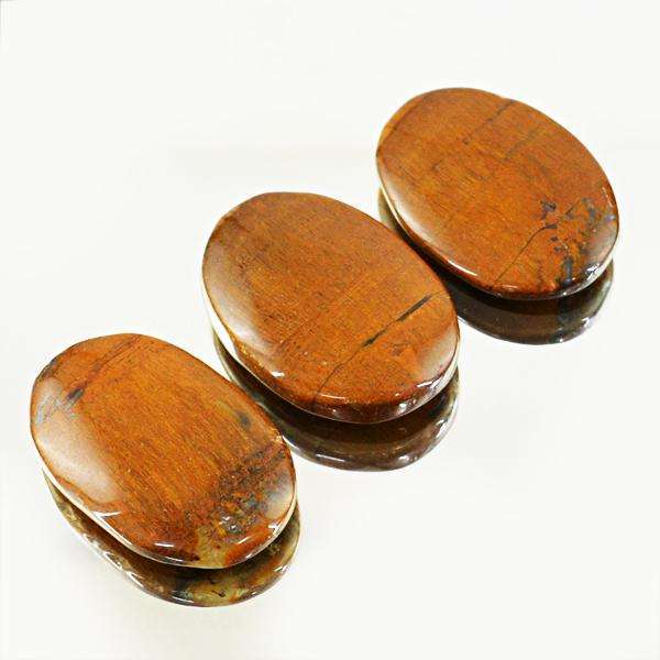 gemsmore:Amazing Natural Golden Tiger Eye Oval Shape Loose Gemstone Lot