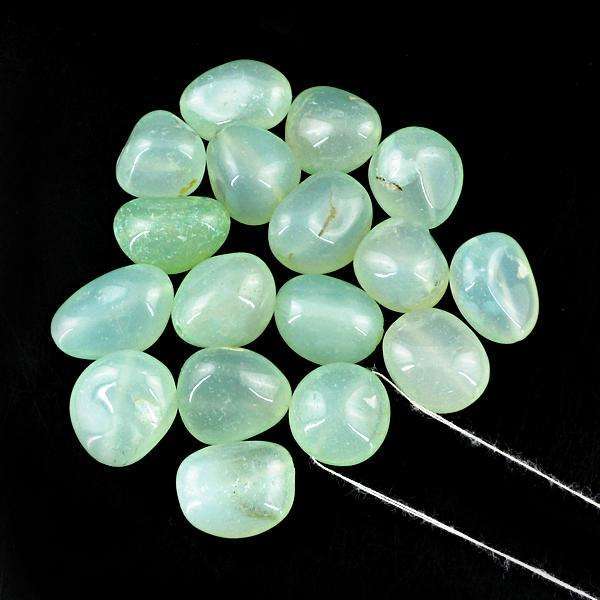 gemsmore:Amazing Natural Green Aquamarine Drilled Beads Lot