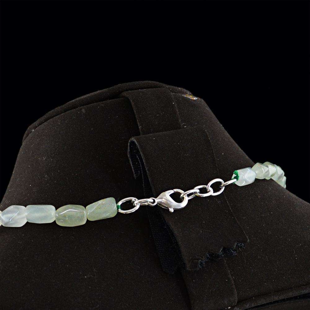 gemsmore:Amazing Natural Green Aquamarine Necklace - 20 Inches Long Faceted Beads