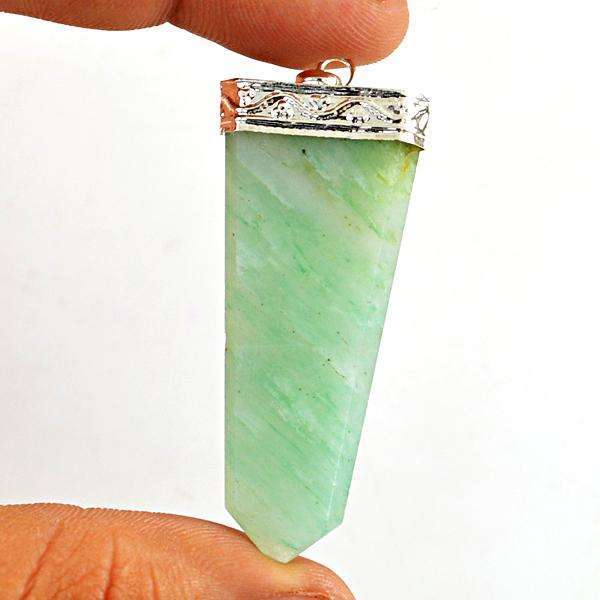 gemsmore:Amazing Natural Green Aventurine Healing Point Pendant