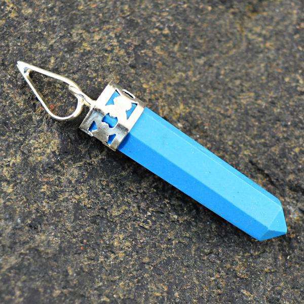 gemsmore:Amazing Natural Howlite Healing Point Pendant